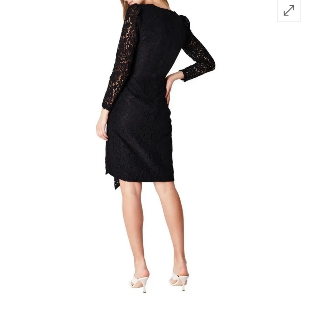 NWT Romee Bardot Lace Wrap Assymetrical Mini Dress size 6 - Picture 3 of 9